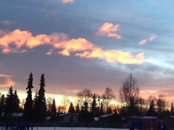 Last 4pm sunset in AK before we left for CA.